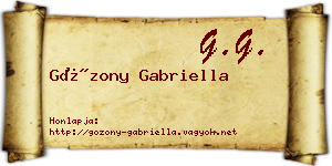 Gózony Gabriella névjegykártya