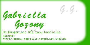 gabriella gozony business card